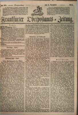 Frankfurter Ober-Post-Amts-Zeitung Donnerstag 2. November 1848