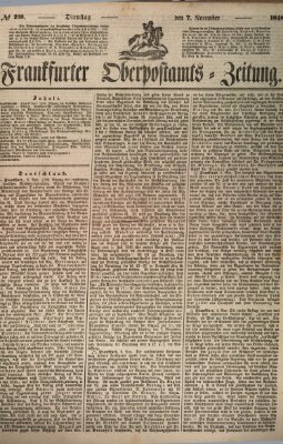 Frankfurter Ober-Post-Amts-Zeitung Dienstag 7. November 1848