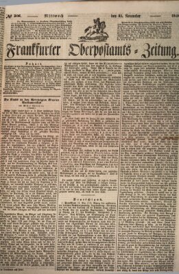 Frankfurter Ober-Post-Amts-Zeitung Mittwoch 15. November 1848