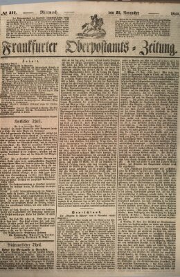 Frankfurter Ober-Post-Amts-Zeitung Mittwoch 22. November 1848