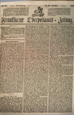 Frankfurter Ober-Post-Amts-Zeitung Donnerstag 23. November 1848