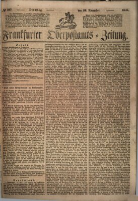 Frankfurter Ober-Post-Amts-Zeitung Dienstag 28. November 1848