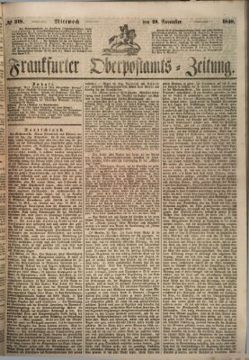 Frankfurter Ober-Post-Amts-Zeitung Mittwoch 29. November 1848