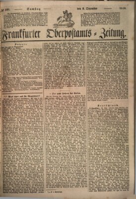 Frankfurter Ober-Post-Amts-Zeitung Samstag 2. Dezember 1848