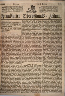 Frankfurter Ober-Post-Amts-Zeitung Montag 4. Dezember 1848