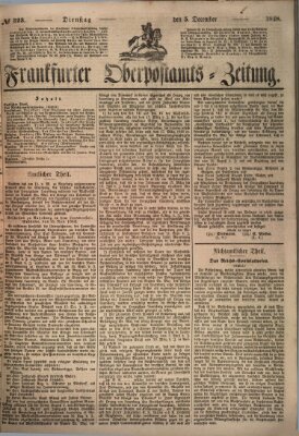 Frankfurter Ober-Post-Amts-Zeitung Dienstag 5. Dezember 1848