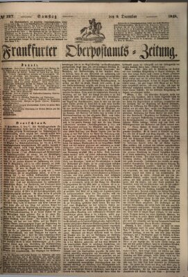 Frankfurter Ober-Post-Amts-Zeitung Samstag 9. Dezember 1848