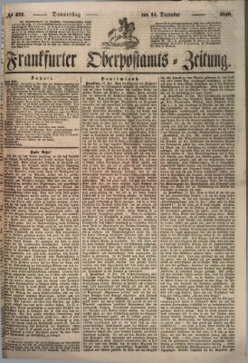 Frankfurter Ober-Post-Amts-Zeitung Donnerstag 14. Dezember 1848