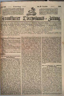 Frankfurter Ober-Post-Amts-Zeitung Donnerstag 28. Dezember 1848