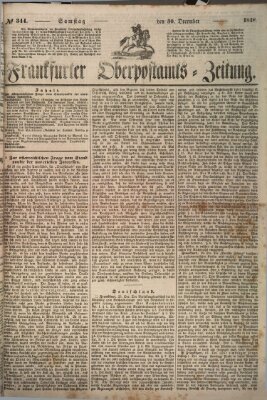 Frankfurter Ober-Post-Amts-Zeitung Samstag 30. Dezember 1848