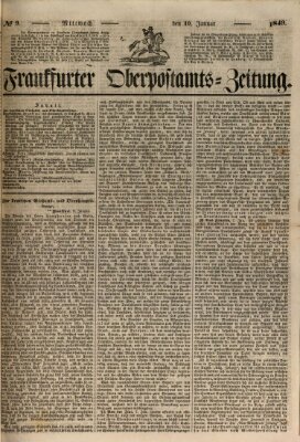 Frankfurter Ober-Post-Amts-Zeitung Mittwoch 10. Januar 1849