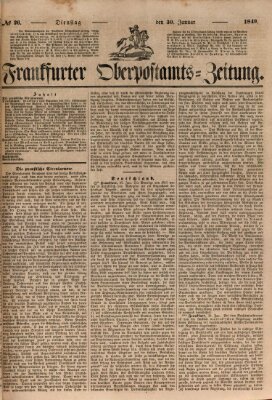 Frankfurter Ober-Post-Amts-Zeitung Dienstag 30. Januar 1849