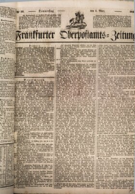 Frankfurter Ober-Post-Amts-Zeitung Donnerstag 1. März 1849