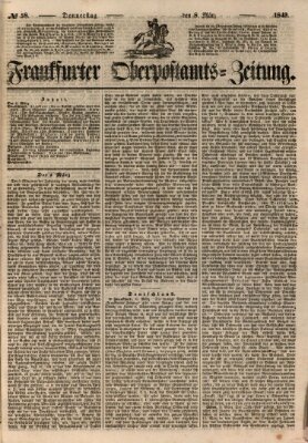 Frankfurter Ober-Post-Amts-Zeitung Donnerstag 8. März 1849