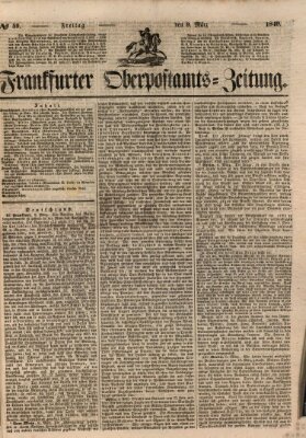 Frankfurter Ober-Post-Amts-Zeitung Freitag 9. März 1849