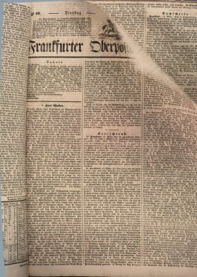 Frankfurter Ober-Post-Amts-Zeitung Dienstag 13. März 1849