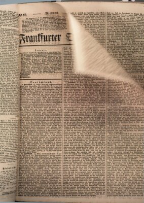 Frankfurter Ober-Post-Amts-Zeitung Mittwoch 14. März 1849