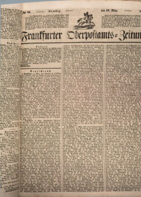 Frankfurter Ober-Post-Amts-Zeitung Samstag 17. März 1849