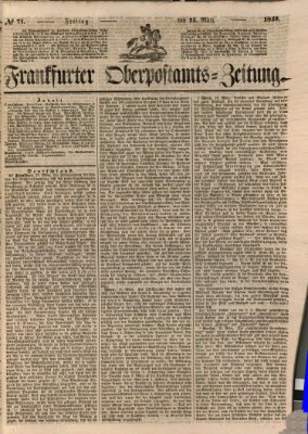 Frankfurter Ober-Post-Amts-Zeitung Freitag 23. März 1849