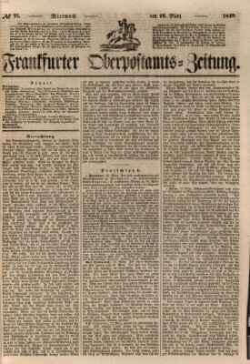 Frankfurter Ober-Post-Amts-Zeitung Mittwoch 28. März 1849