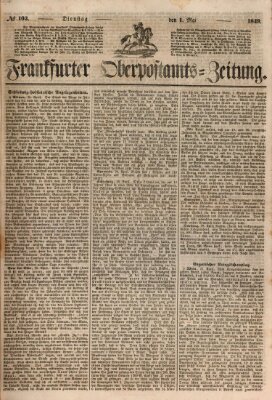 Frankfurter Ober-Post-Amts-Zeitung Dienstag 1. Mai 1849