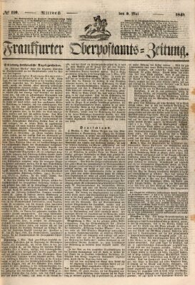 Frankfurter Ober-Post-Amts-Zeitung Mittwoch 9. Mai 1849