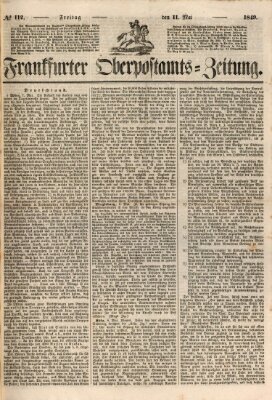 Frankfurter Ober-Post-Amts-Zeitung Freitag 11. Mai 1849