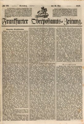 Frankfurter Ober-Post-Amts-Zeitung Samstag 19. Mai 1849