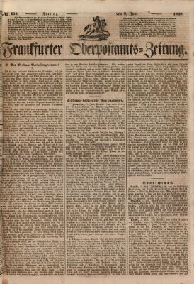 Frankfurter Ober-Post-Amts-Zeitung Freitag 8. Juni 1849