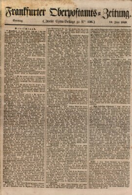 Frankfurter Ober-Post-Amts-Zeitung Sonntag 10. Juni 1849