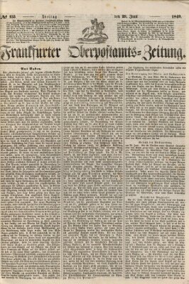 Frankfurter Ober-Post-Amts-Zeitung Freitag 29. Juni 1849