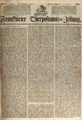 Frankfurter Ober-Post-Amts-Zeitung Mittwoch 2. Januar 1850