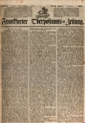 Frankfurter Ober-Post-Amts-Zeitung Dienstag 15. Januar 1850