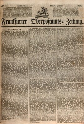 Frankfurter Ober-Post-Amts-Zeitung Donnerstag 17. Januar 1850