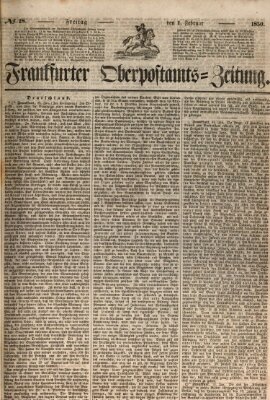 Frankfurter Ober-Post-Amts-Zeitung Freitag 1. Februar 1850