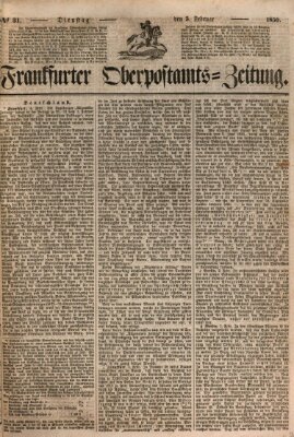 Frankfurter Ober-Post-Amts-Zeitung Dienstag 5. Februar 1850