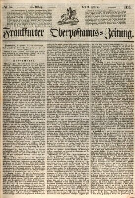 Frankfurter Ober-Post-Amts-Zeitung Samstag 9. Februar 1850