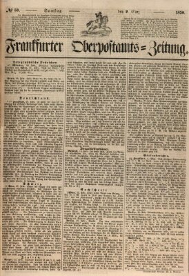 Frankfurter Ober-Post-Amts-Zeitung Samstag 2. März 1850