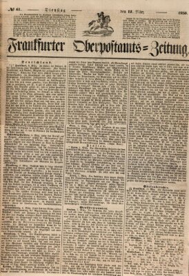 Frankfurter Ober-Post-Amts-Zeitung Dienstag 12. März 1850