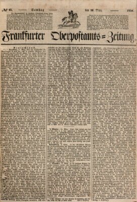 Frankfurter Ober-Post-Amts-Zeitung Samstag 16. März 1850