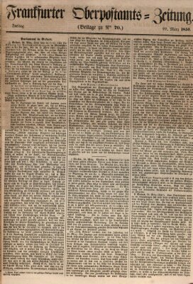 Frankfurter Ober-Post-Amts-Zeitung Freitag 22. März 1850