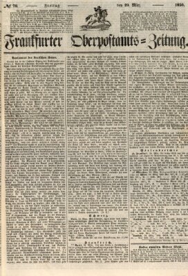 Frankfurter Ober-Post-Amts-Zeitung Freitag 29. März 1850