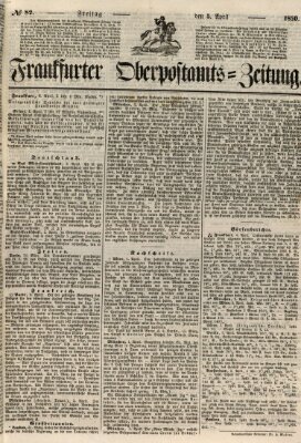 Frankfurter Ober-Post-Amts-Zeitung Freitag 5. April 1850