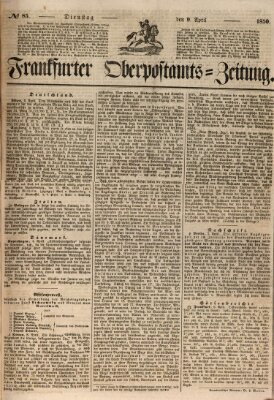 Frankfurter Ober-Post-Amts-Zeitung Dienstag 9. April 1850