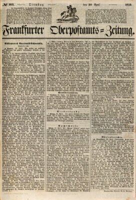 Frankfurter Ober-Post-Amts-Zeitung Dienstag 30. April 1850