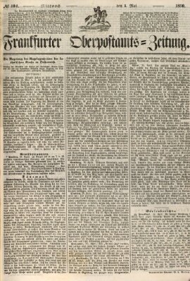 Frankfurter Ober-Post-Amts-Zeitung Mittwoch 1. Mai 1850