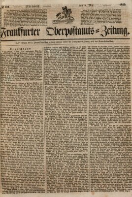 Frankfurter Ober-Post-Amts-Zeitung Mittwoch 8. Mai 1850