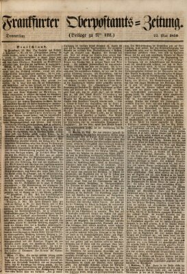 Frankfurter Ober-Post-Amts-Zeitung Donnerstag 23. Mai 1850