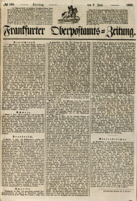 Frankfurter Ober-Post-Amts-Zeitung Freitag 7. Juni 1850