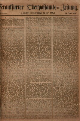 Frankfurter Ober-Post-Amts-Zeitung Sonntag 23. Juni 1850